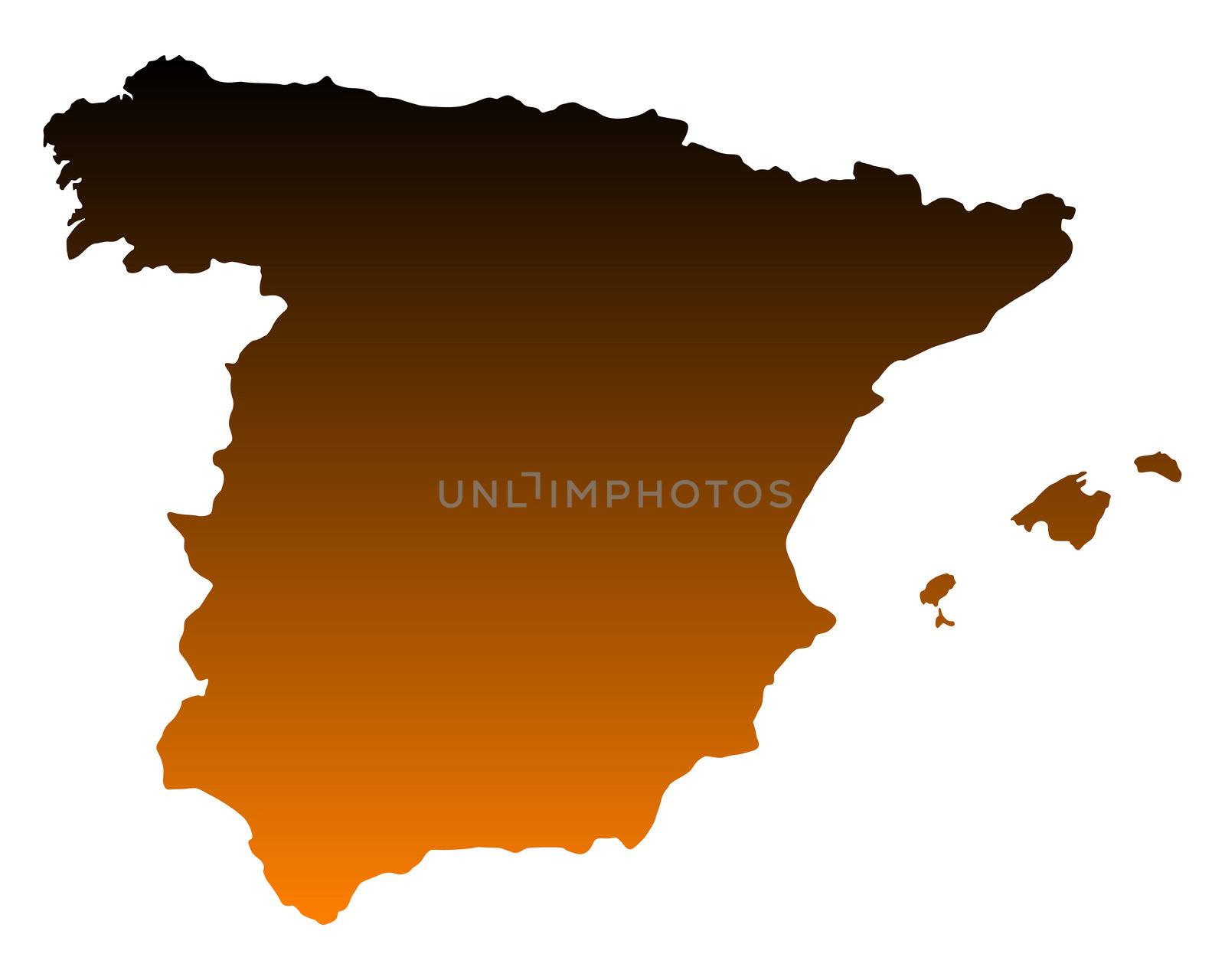 Map of Spain by rbiedermann