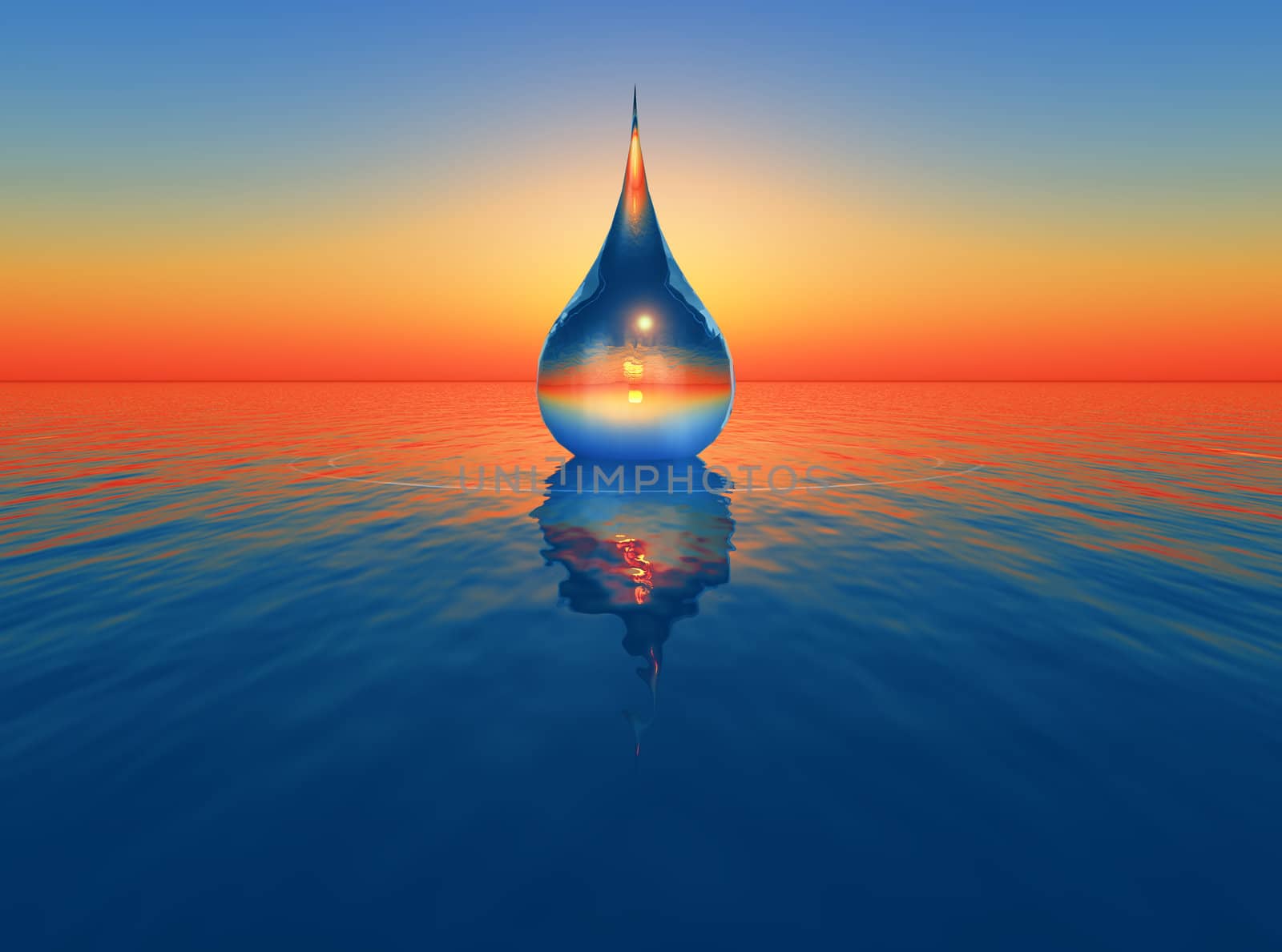 one drop of water by gufoto