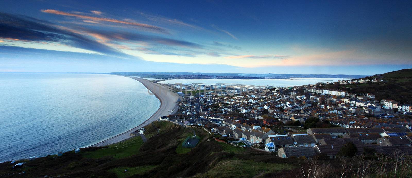 Sunset Chesil Beach Fortuneswell Portland Dorset