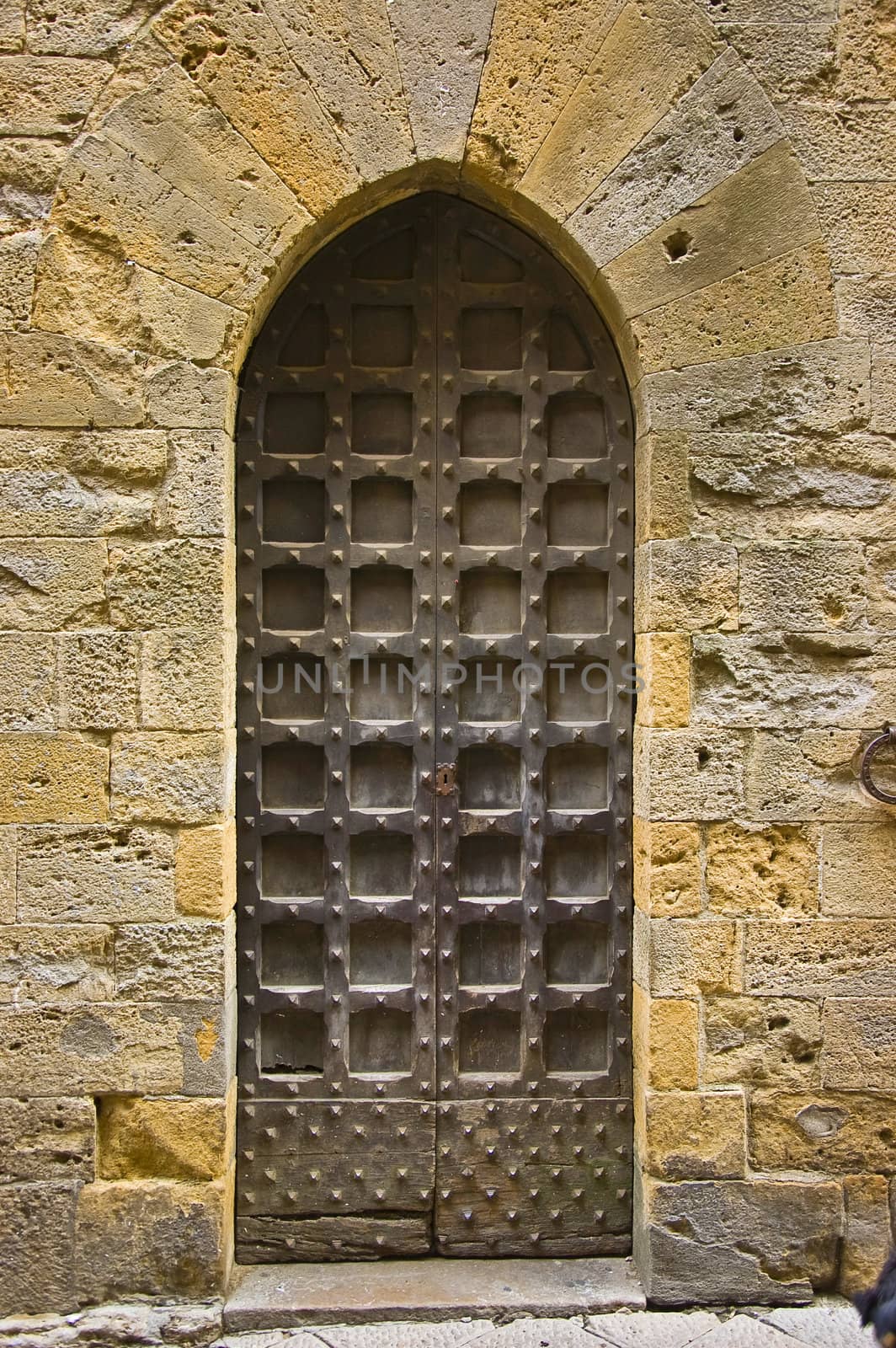 italian door in small village, Italy