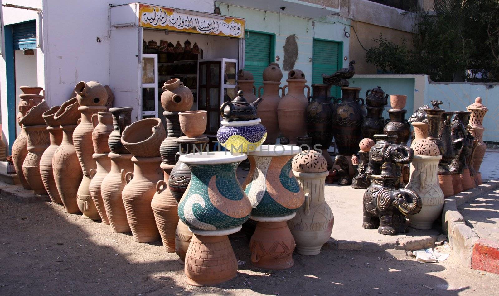 Ceramics shop on the street