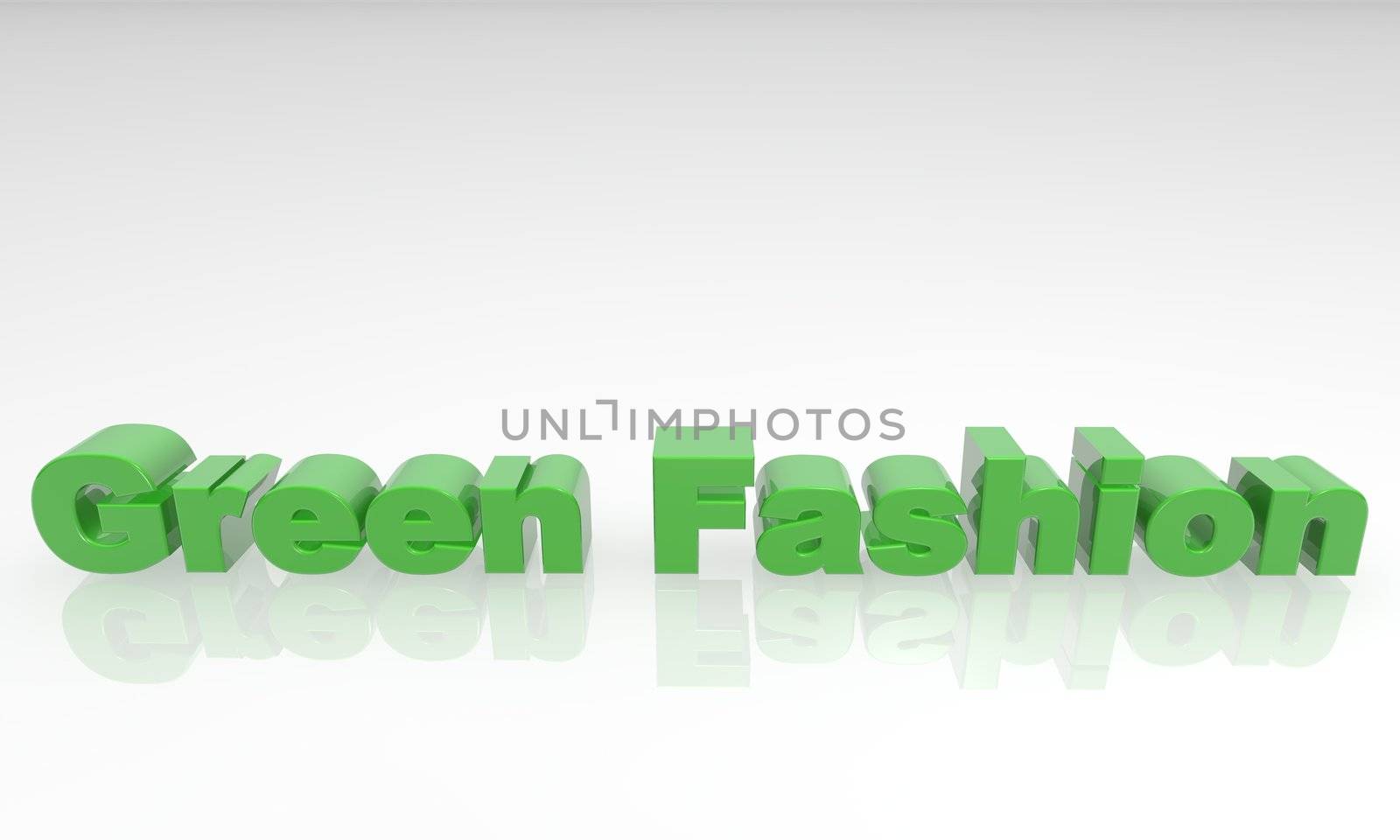 green fashion 3d text by jeremywhat