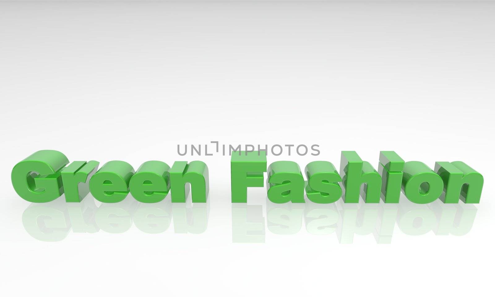 green fashion 3d text isolated on a white background