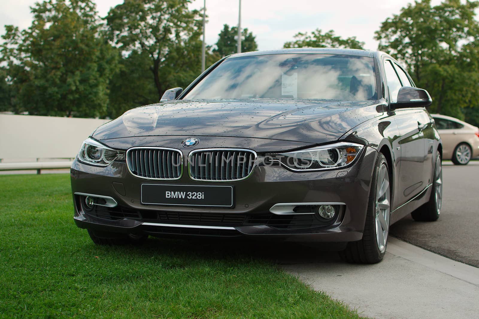 MUNICH - SEPTEMBER 19: New model BMW 328i at BMW Welt Expo center on September 19, 2012 in Munich.