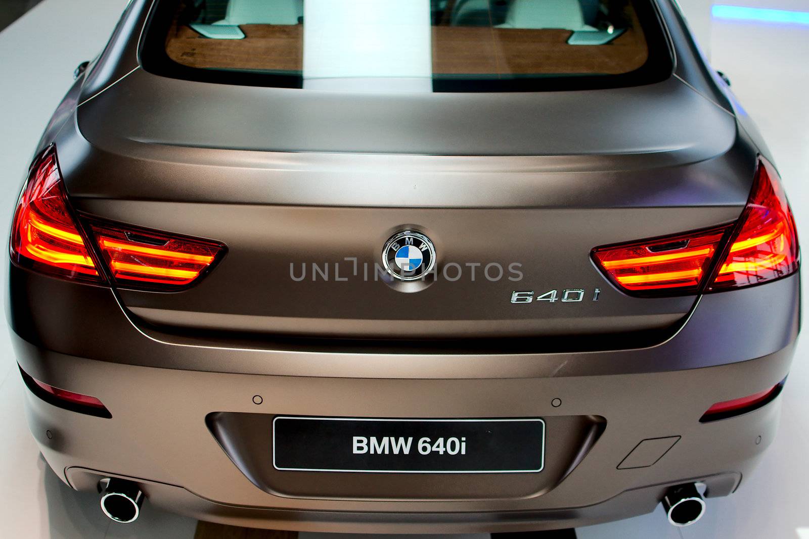 MUNICH - SEPTEMBER 19: New model BMW 640i at BMW Welt Expo center on September 19, 2012 in Munich.