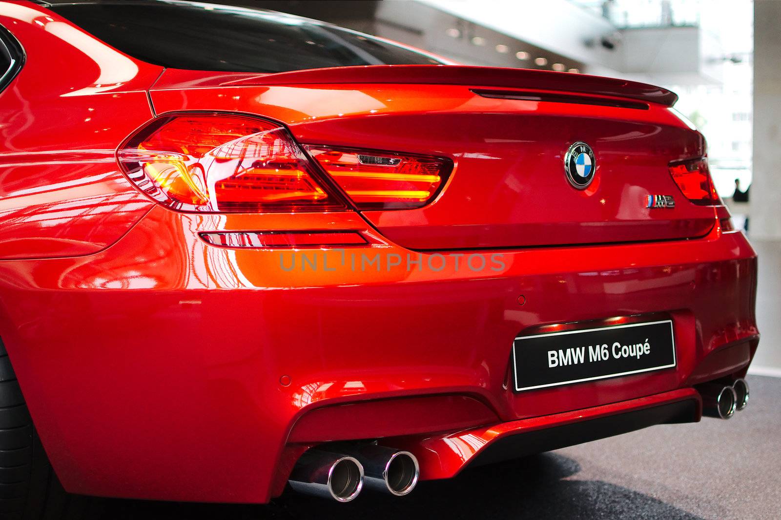 MUNICH - SEPTEMBER 19: New model BMW M6 Coupe at BMW Welt Expo center on September 19, 2012 in Munich.