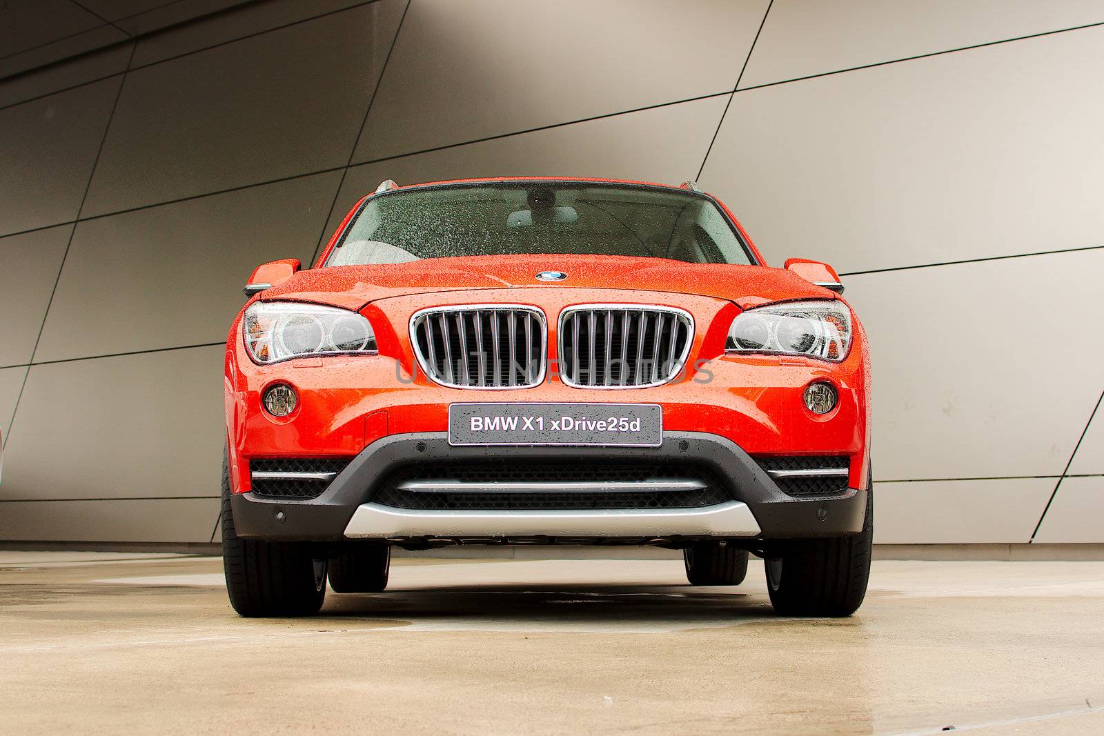 MUNICH - SEPTEMBER 19: New model BMW X1 xDrive25d at BMW Welt Expo center on September 19, 2012 in Munich.