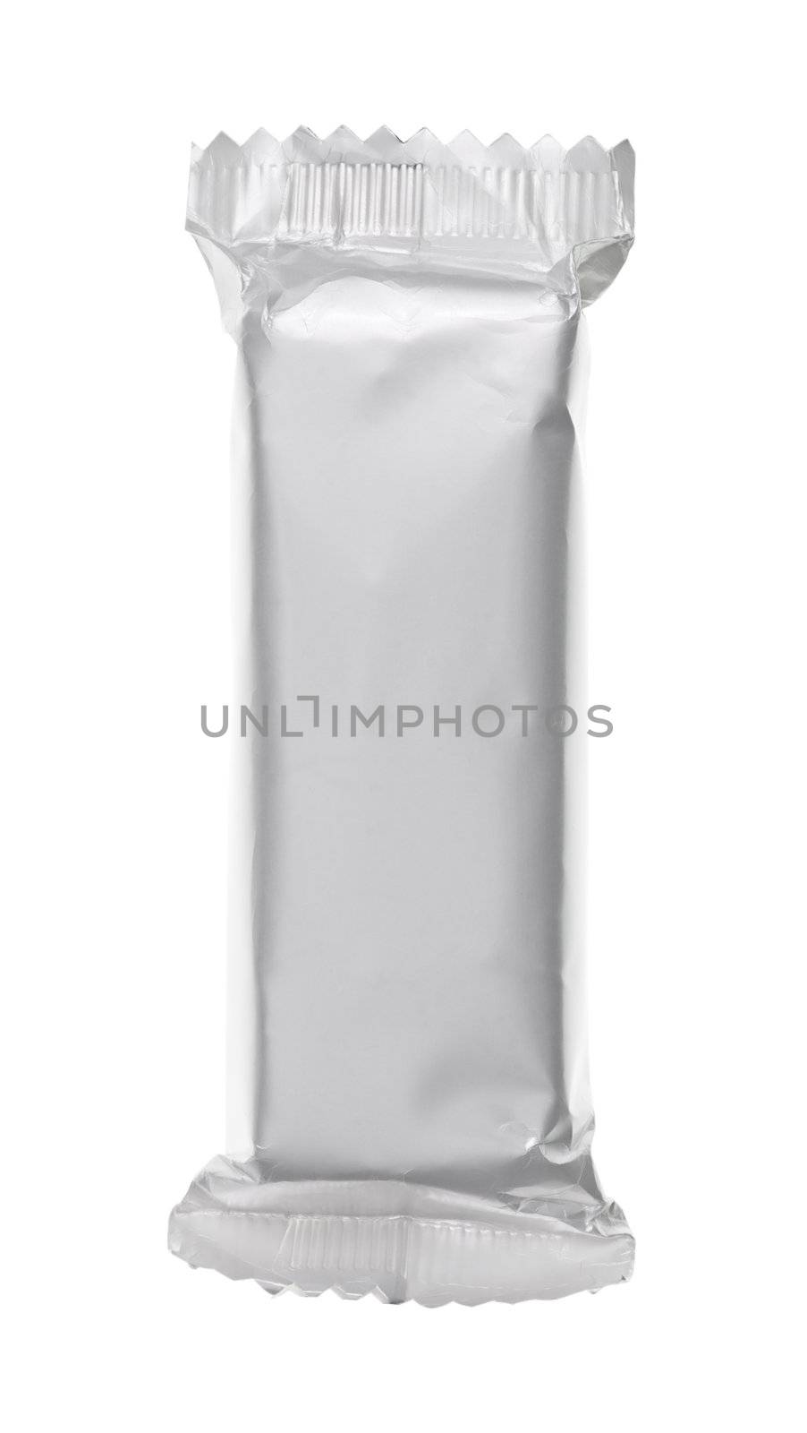 Blank chocolate or cereal bar on white background