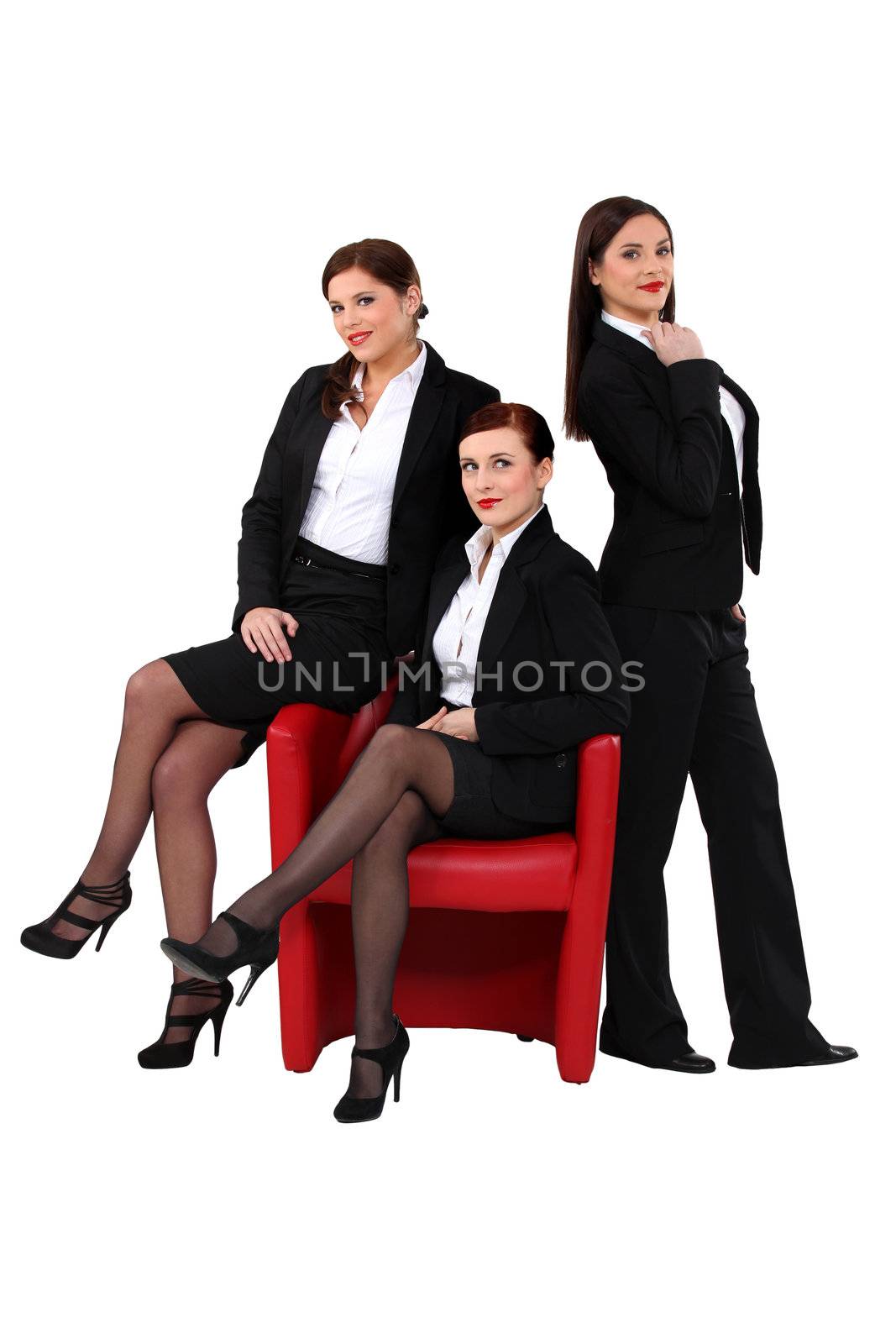 Three sexy businesswomen