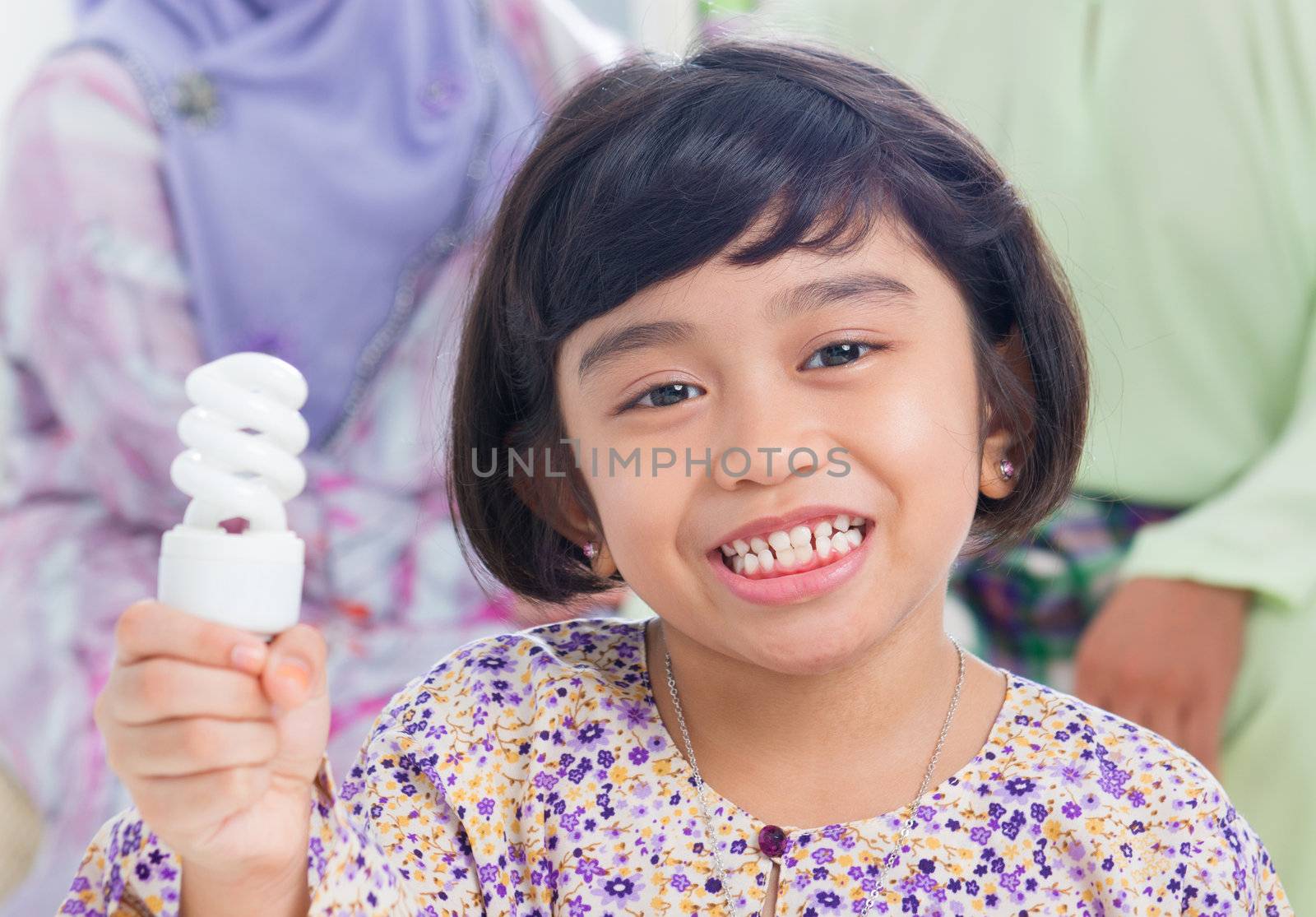 Asian girl lightbulb idea by szefei