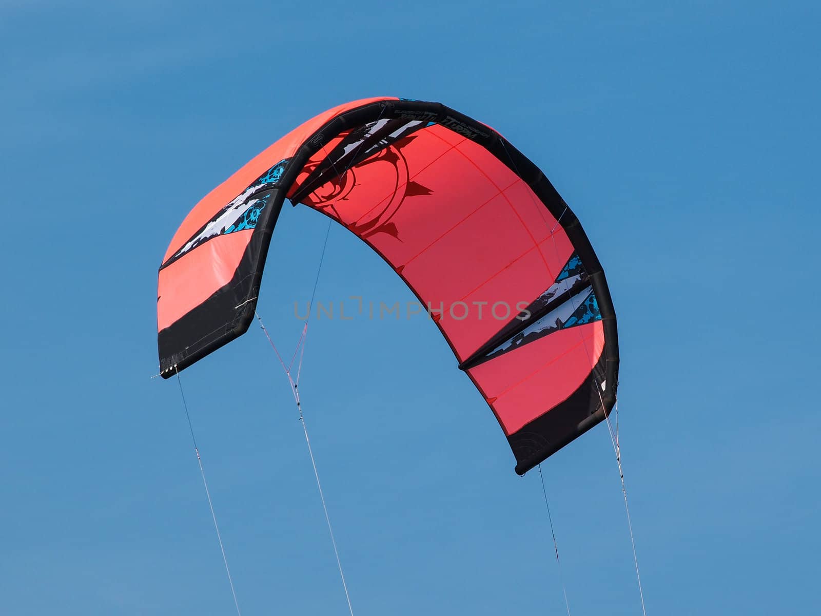 kite for kitesurfing on the blue sky