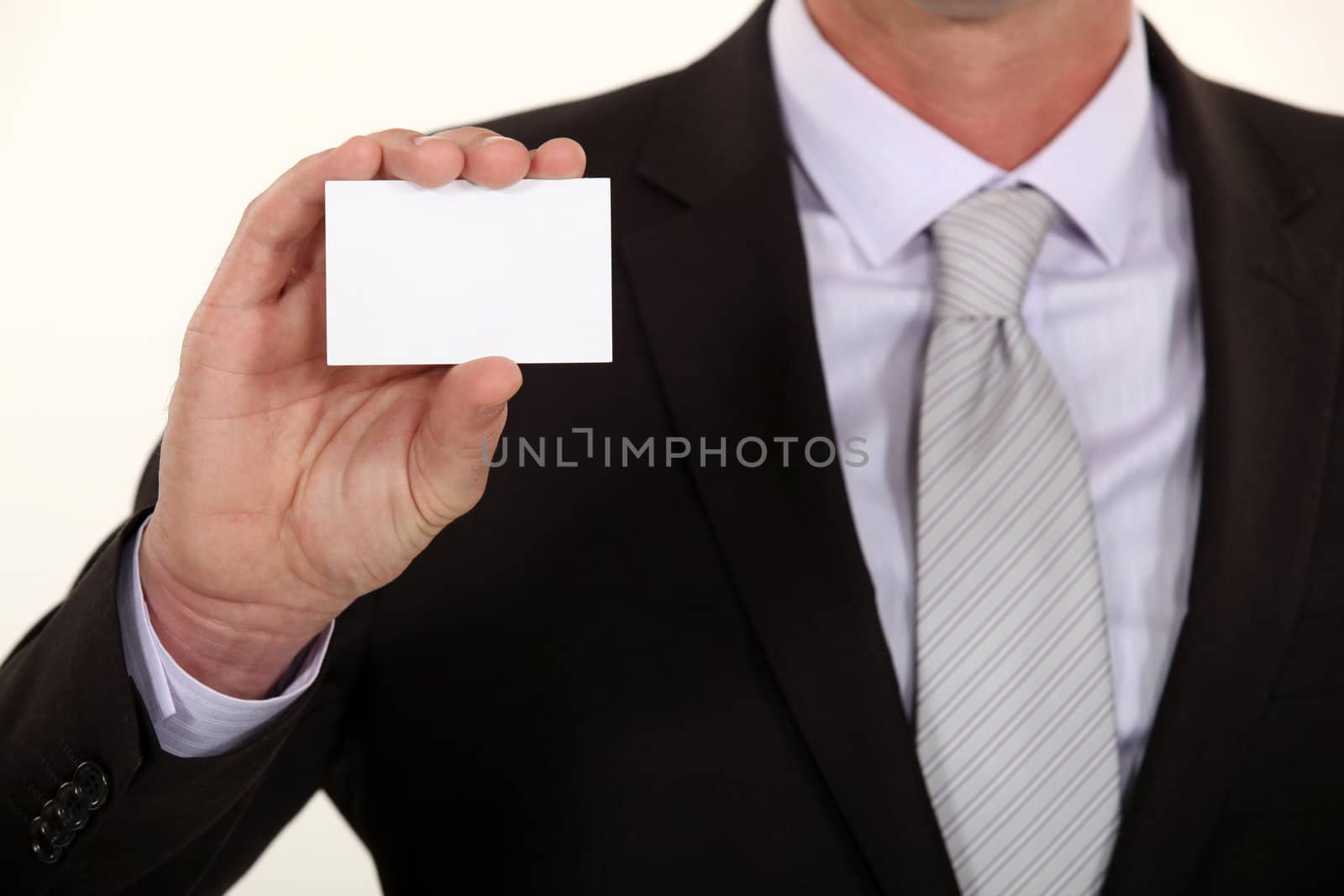 Man presenting businesscard by phovoir