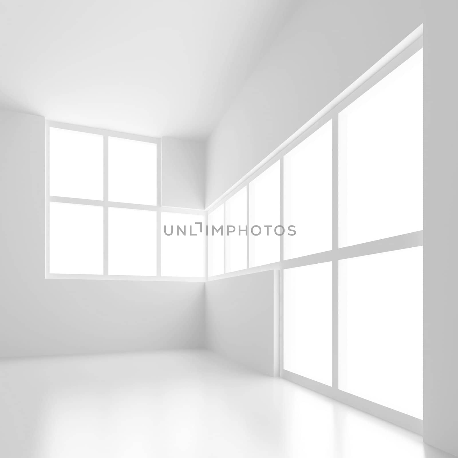 3d Illustration of White Abstract Industrial Background