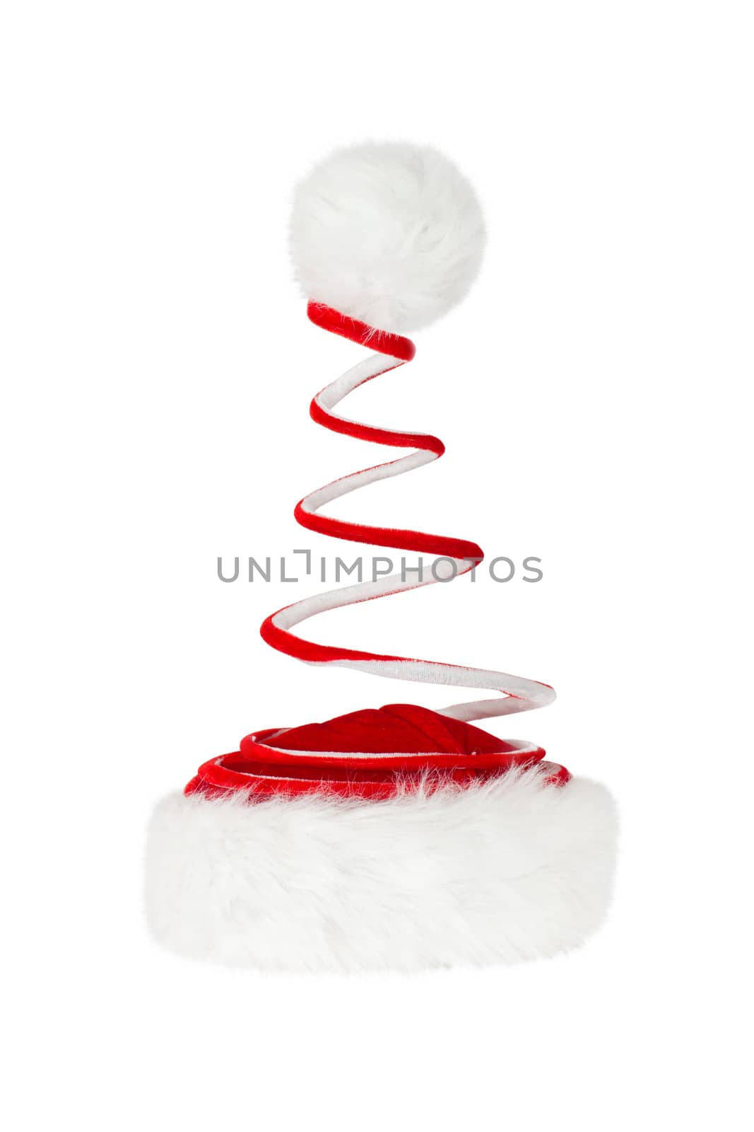Santa claus red hat on white background