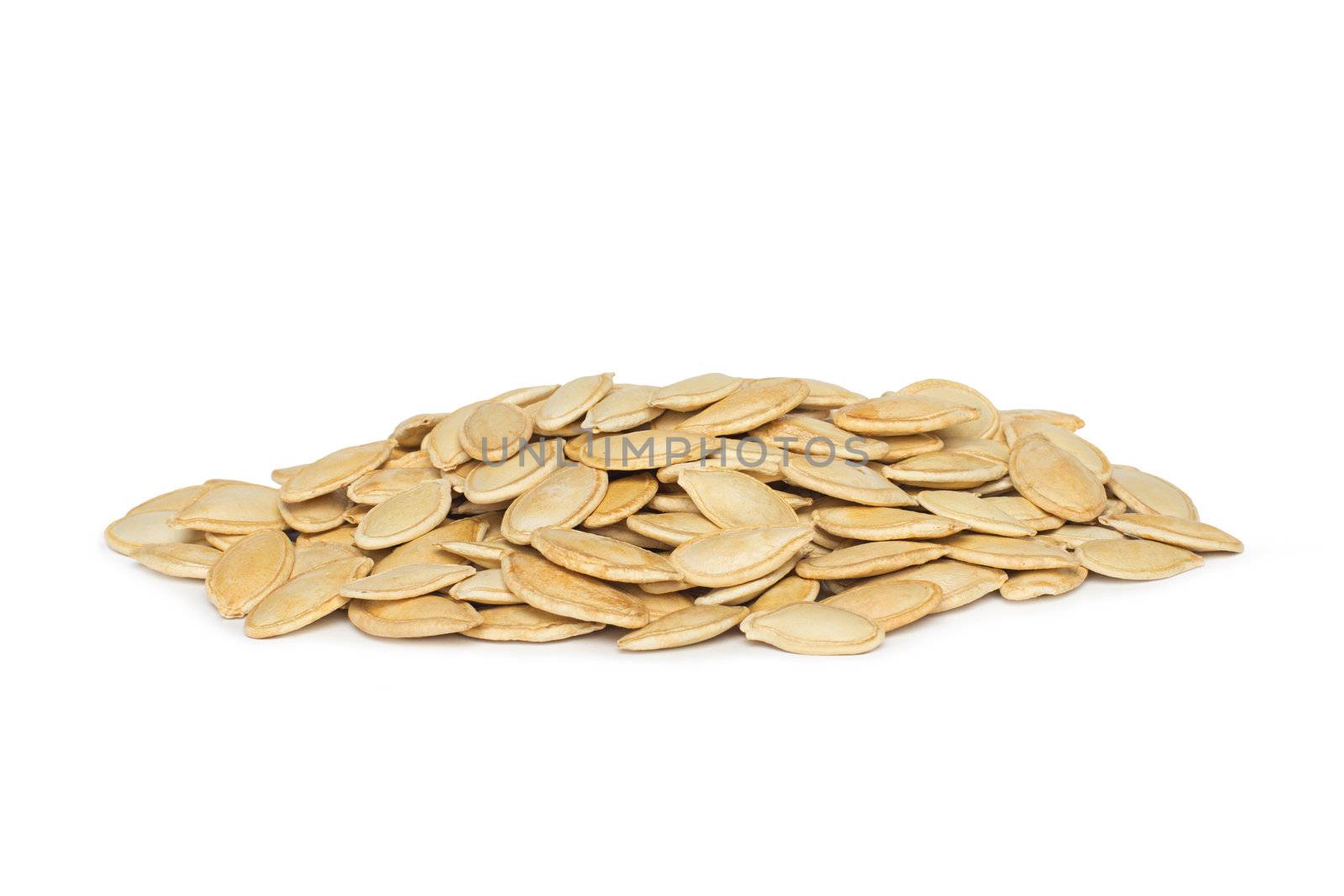 Pumpkin Seeds (Pepitas) Isolated on White Background