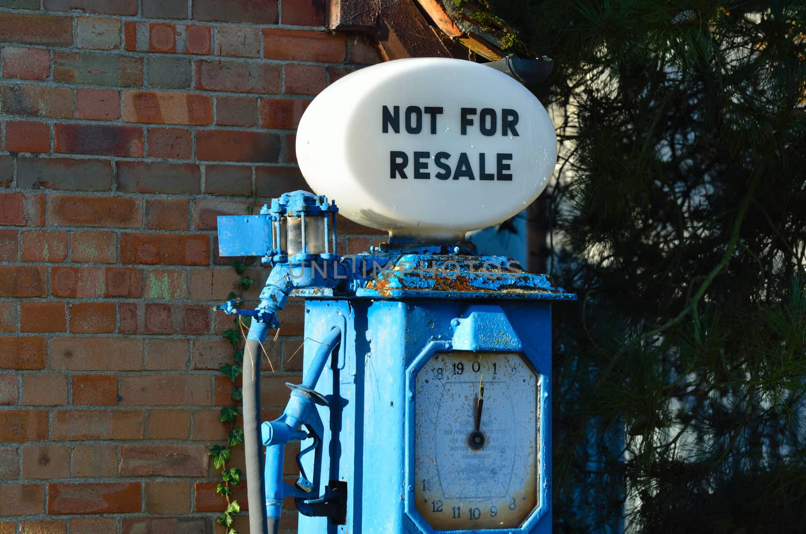 Detail of top of gas pump