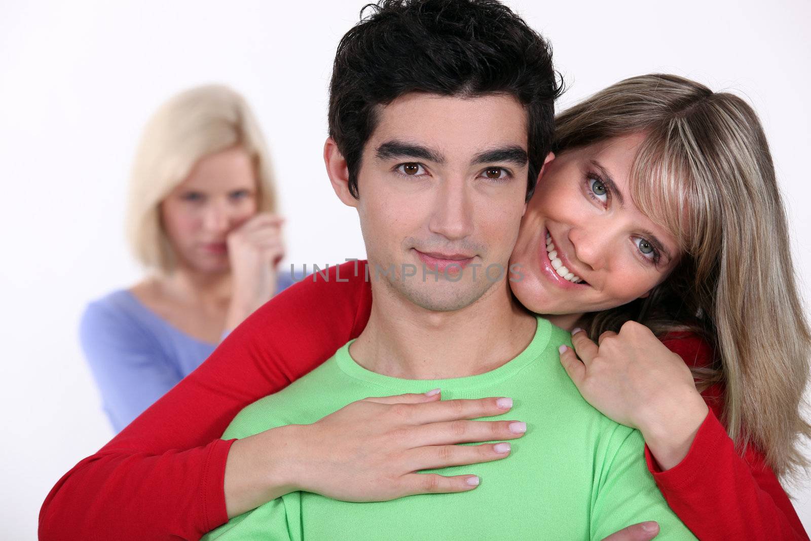 Woman jealous of couple by phovoir