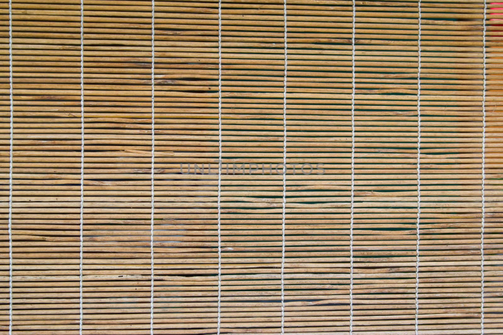 bamboo curtain on the windows