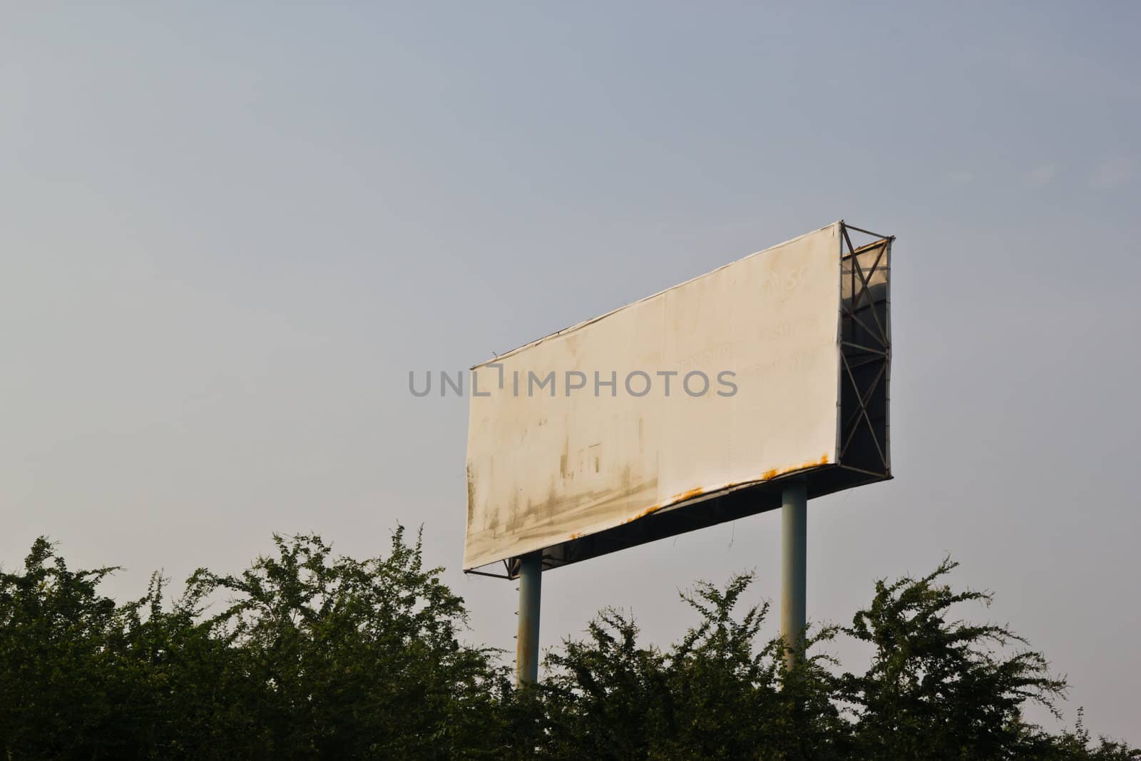empty blank billboard  by wasan_gredpree