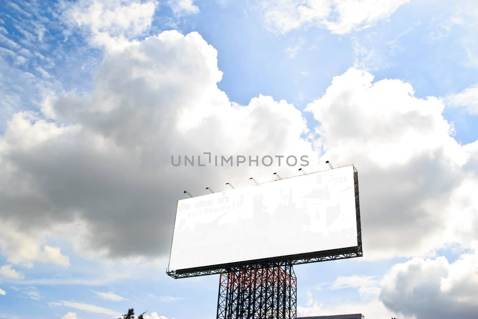 empty blank billboard  by wasan_gredpree