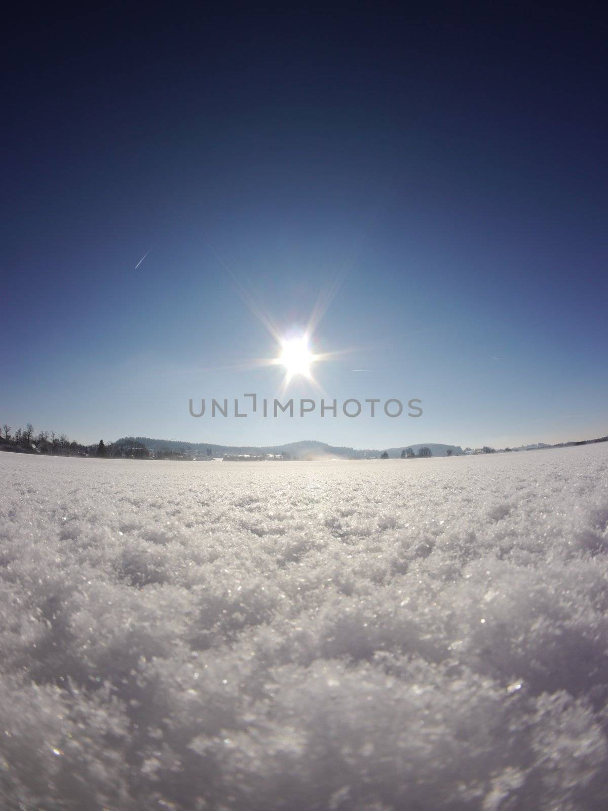 Beautiful winter landscape in the winter outside