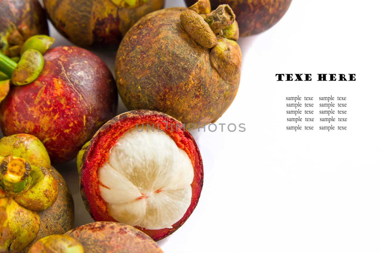 tropical fruit, mangosteen by wasan_gredpree