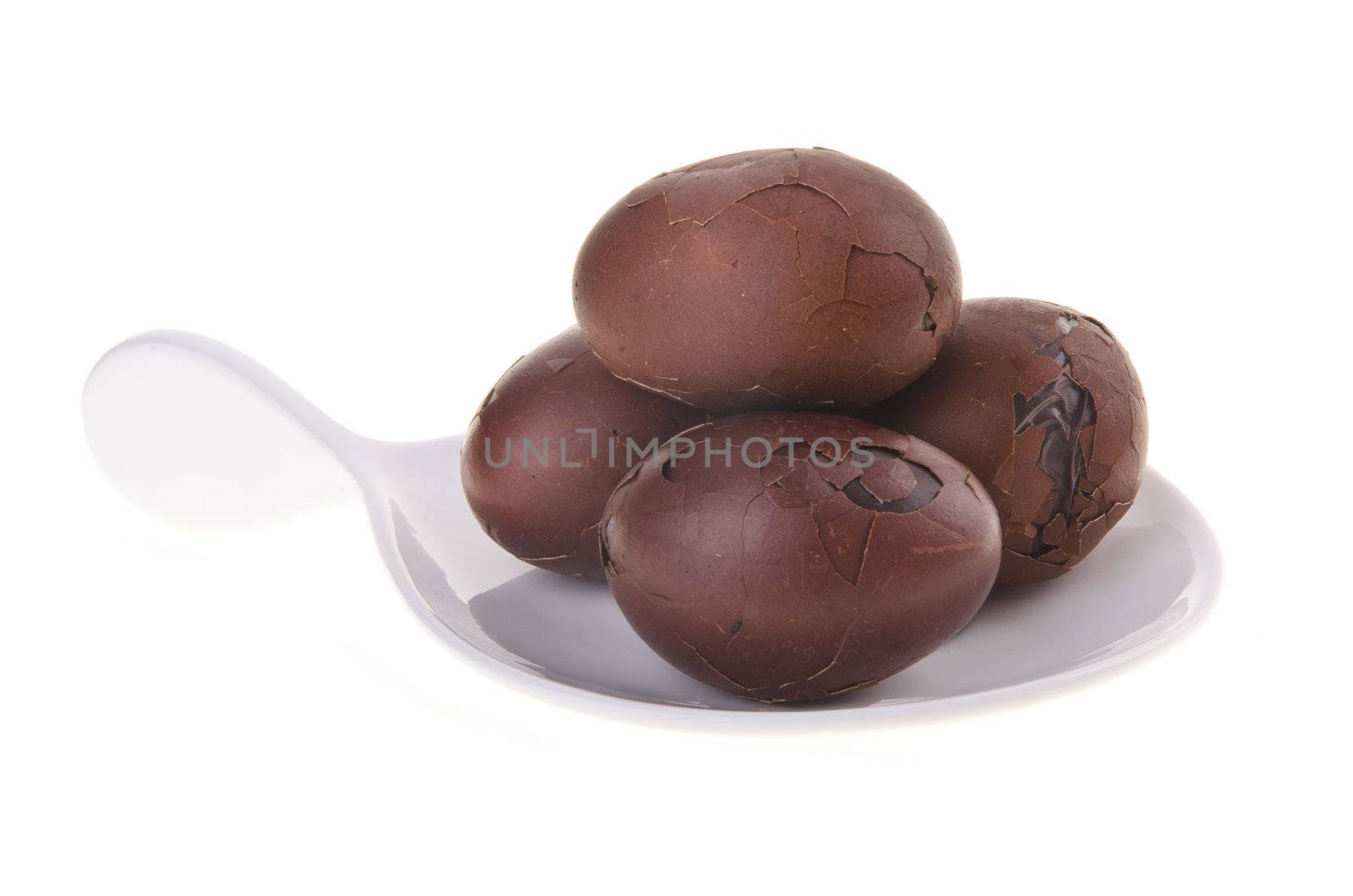 Tea egg. Chinese Tea egg on white background