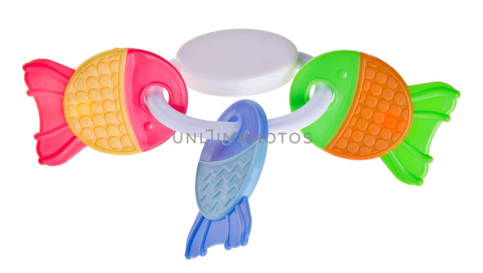 Baby toy on the white background
