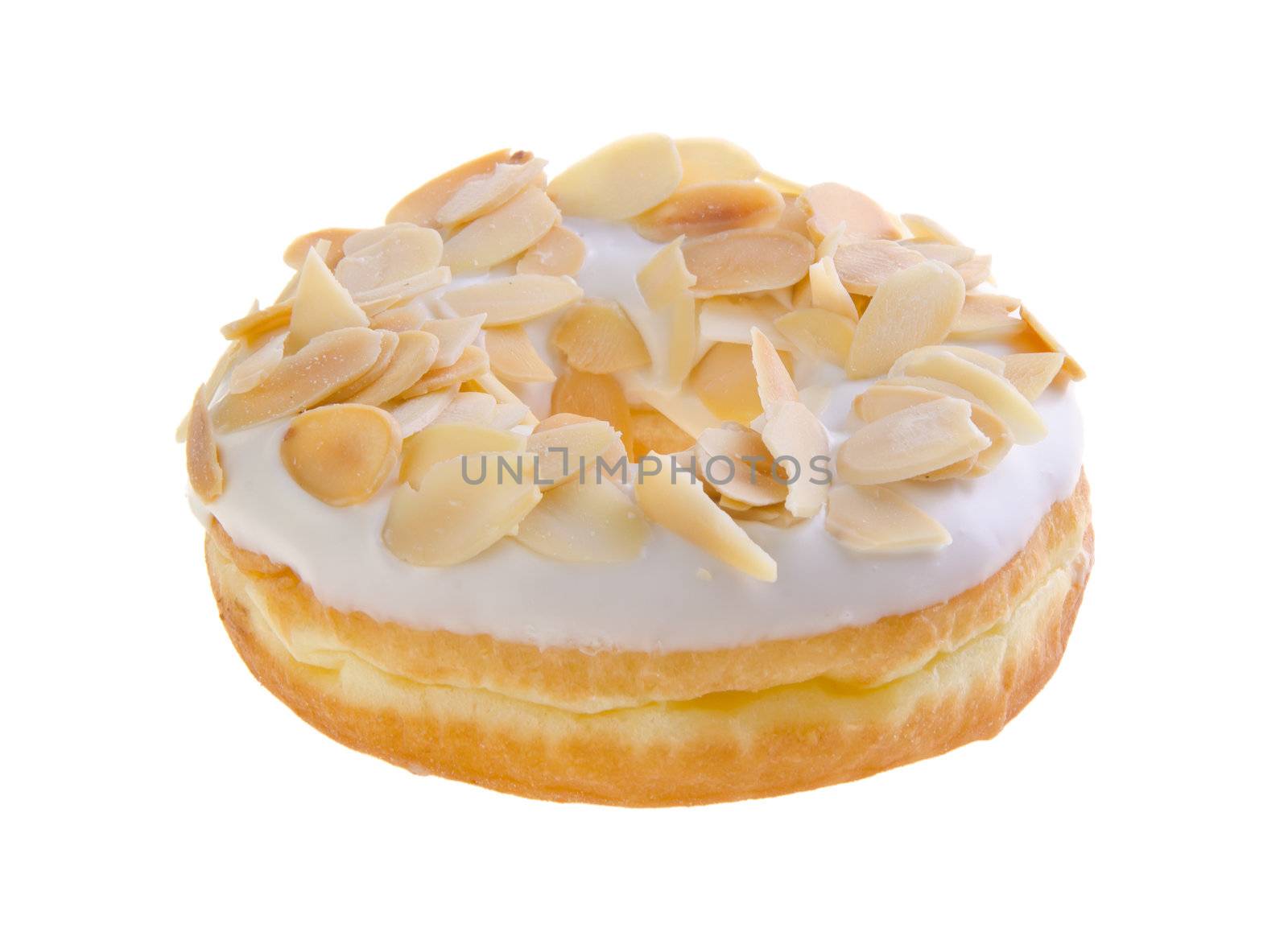 donut, almond donut on the background