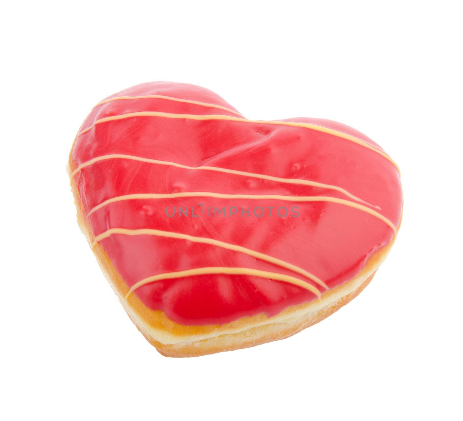 Donut, Heart Shaped Pastry on the background