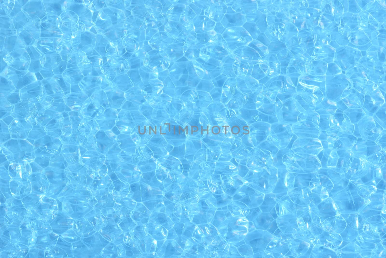 closeup shot of abstract blue bubble background
