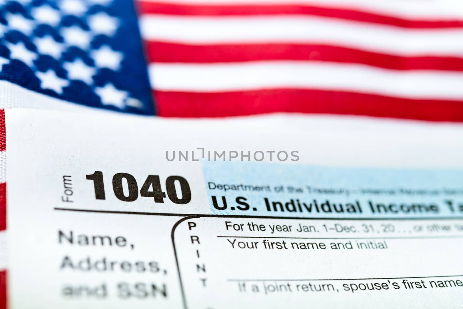 U.S. Income Tax Return form 1040. by lobzik