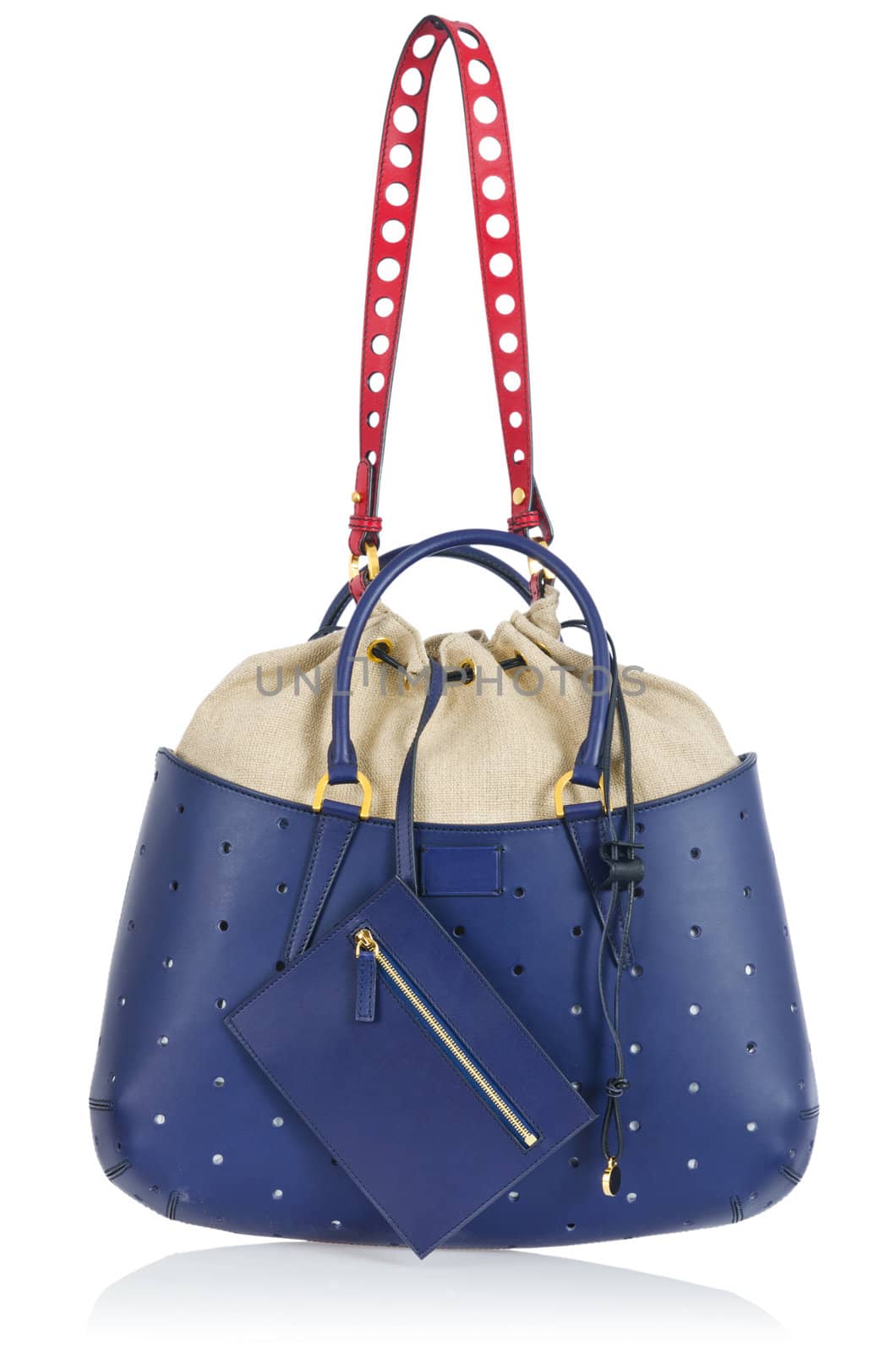Nice elegant woman bag isolated on the white