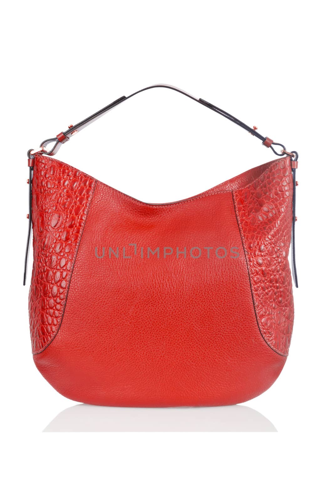 Elegant woman bag isolated on white