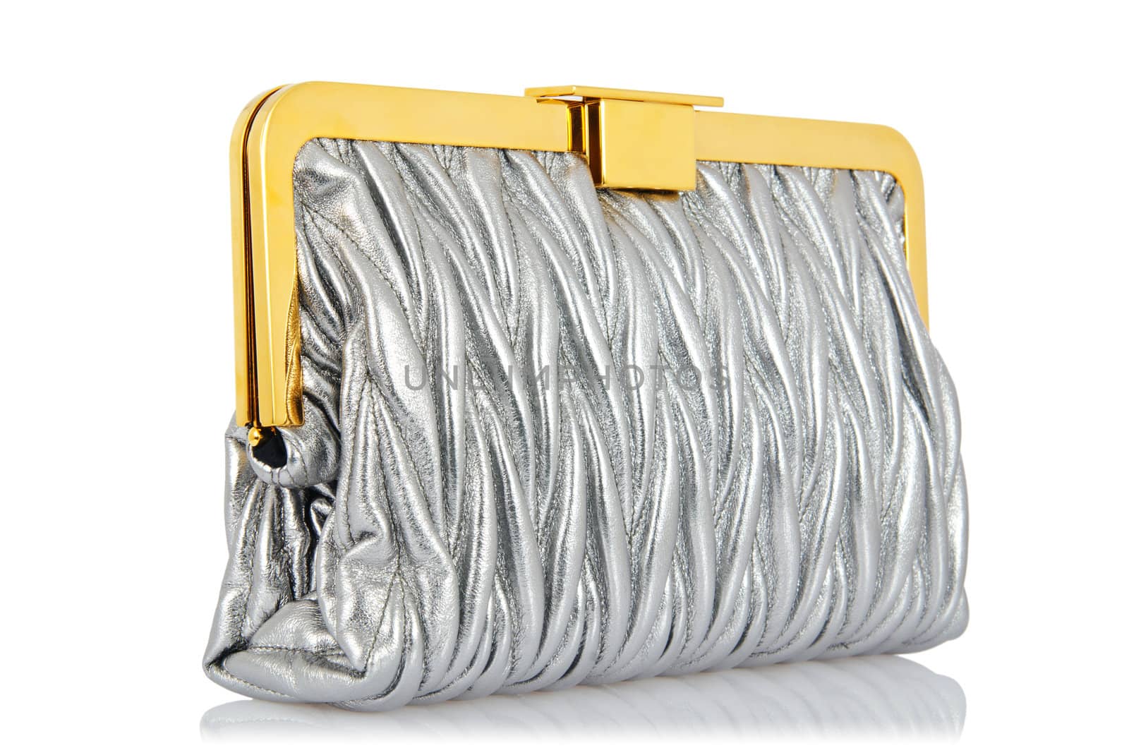 Nice elegant woman bag isolated on the white