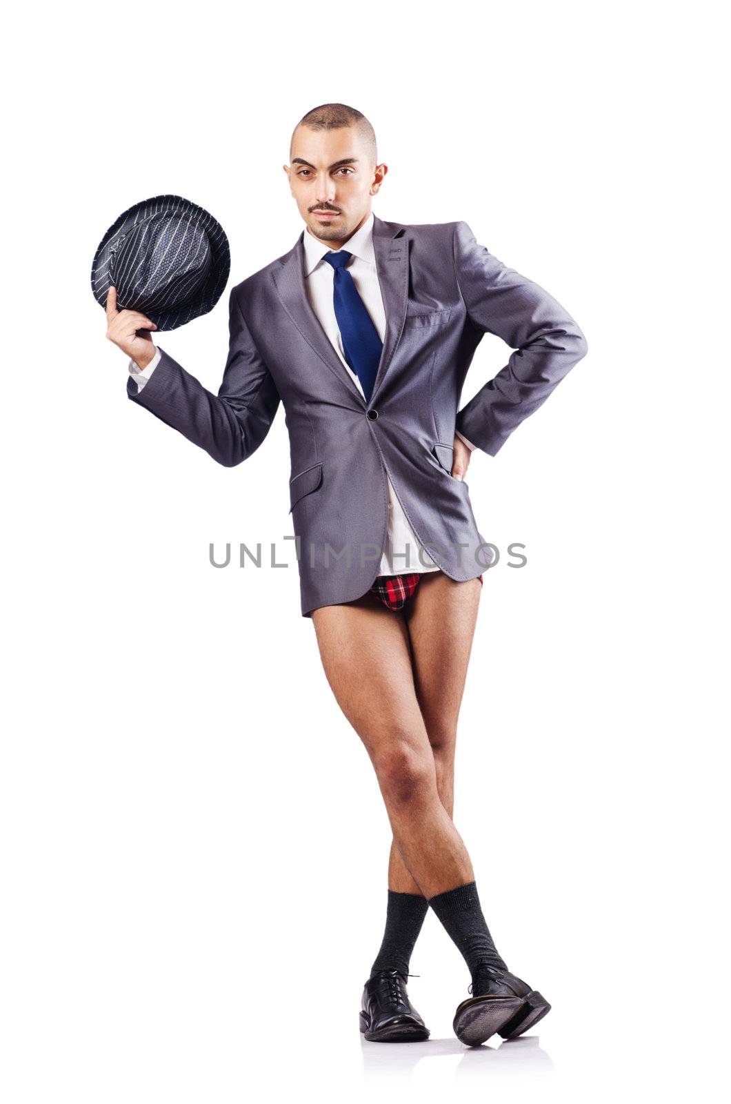 Nude businessman in business concept by Elnur