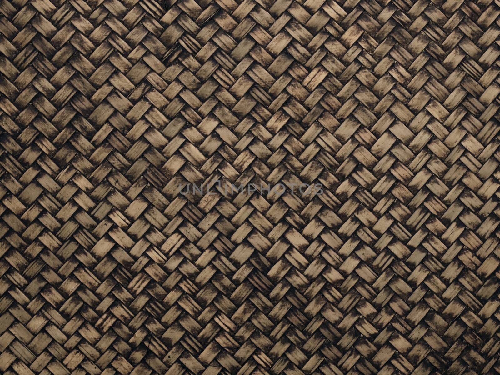 close up of woven rattan te background