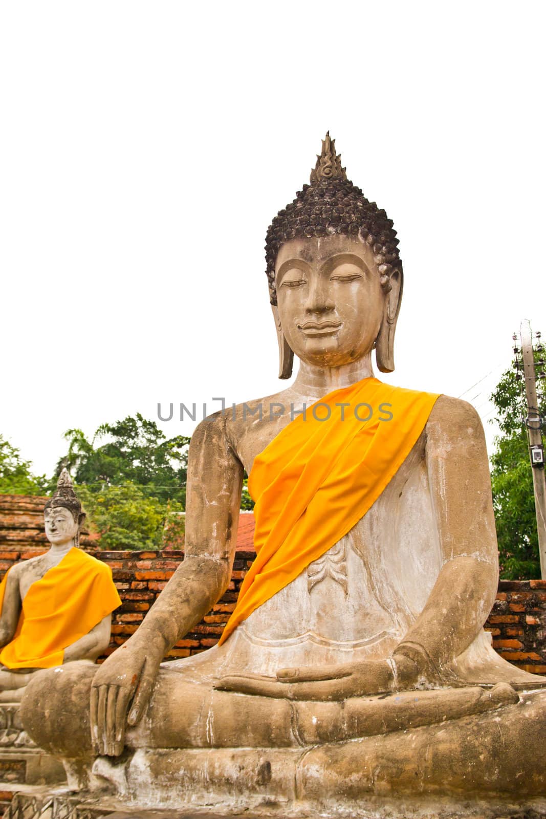 the image of Buddha is big , at heritage world Phra Nakhon Si Ay by wasan_gredpree