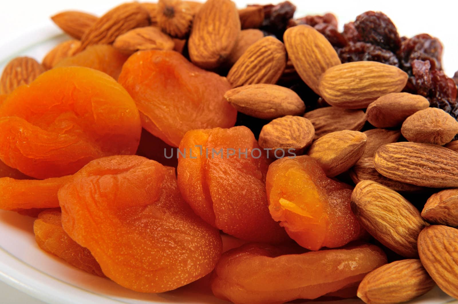 Delicious and healthy mixed dried fruit and nuts.