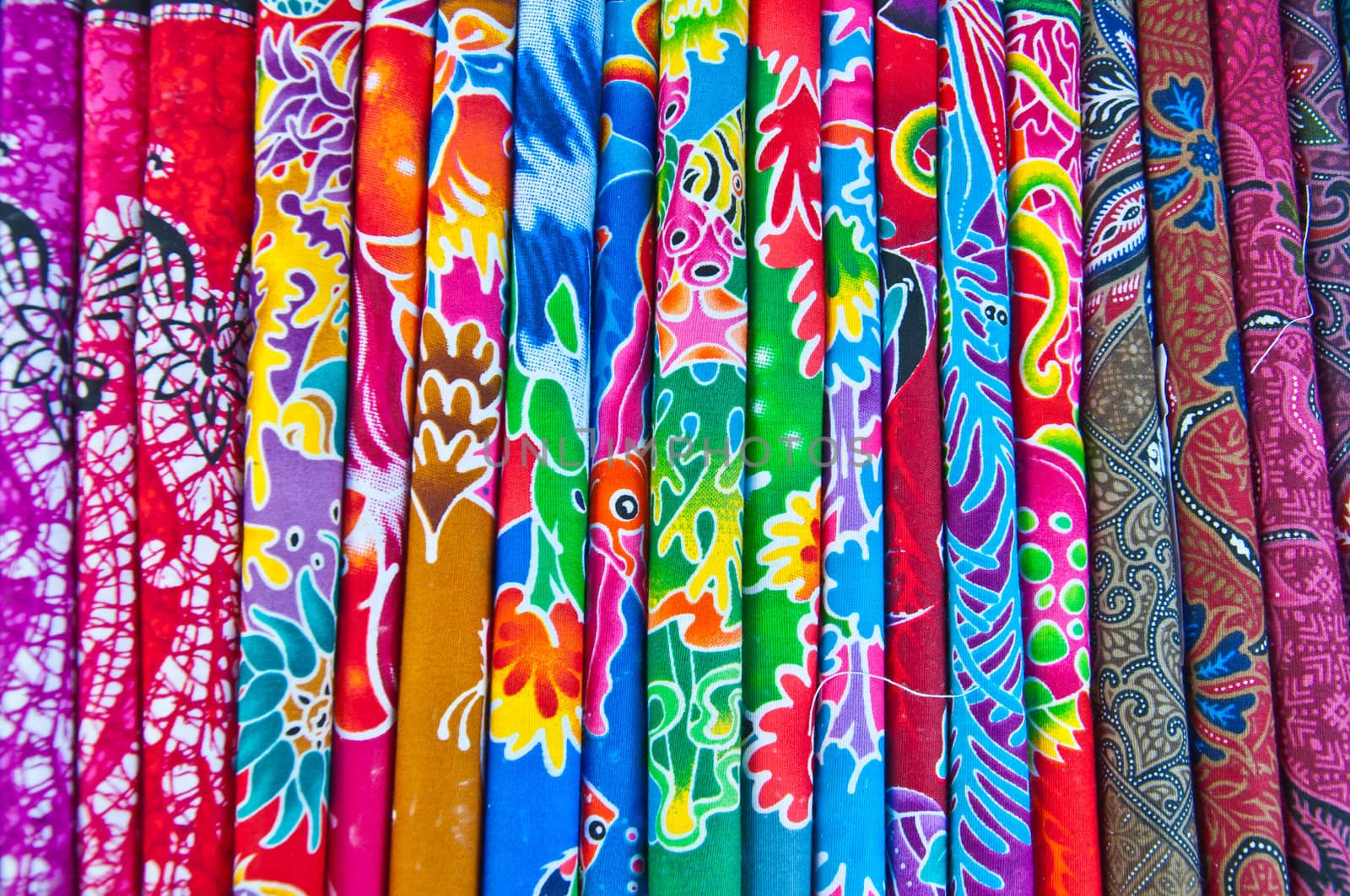 Colorful of Thai silk fabric by buffaloboy