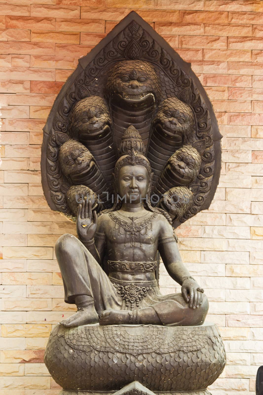 Old Stone Buddha Statue at thailand by wasan_gredpree