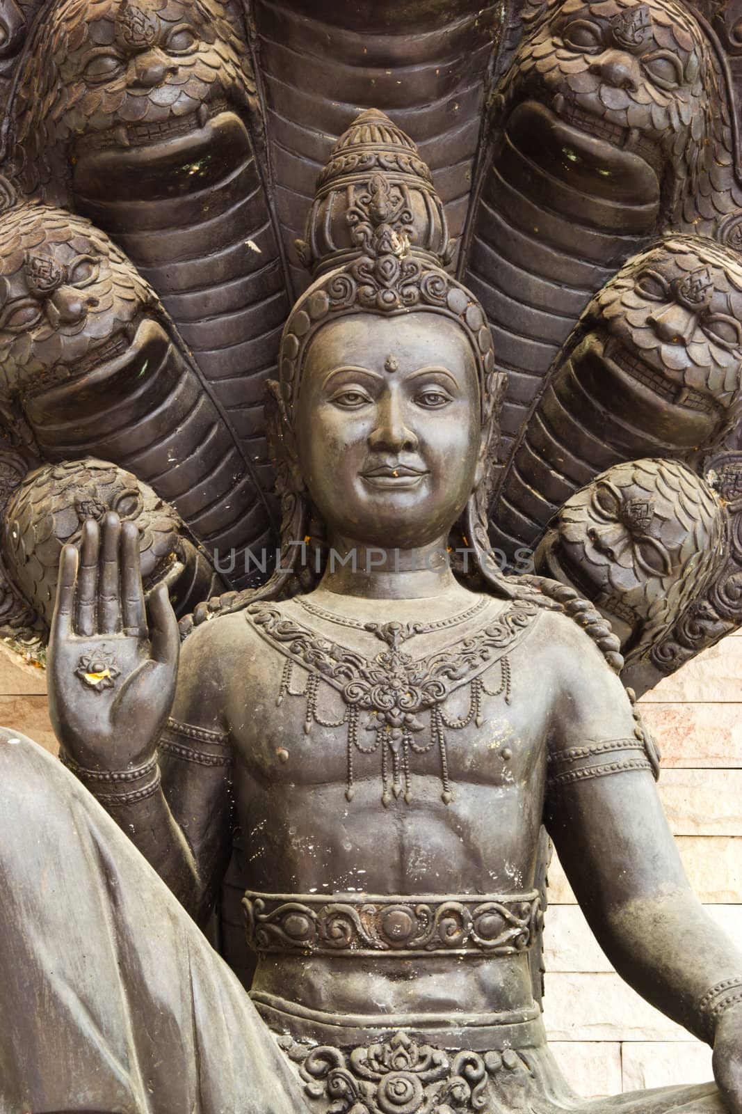 old Stone Buddha Statue at thailand