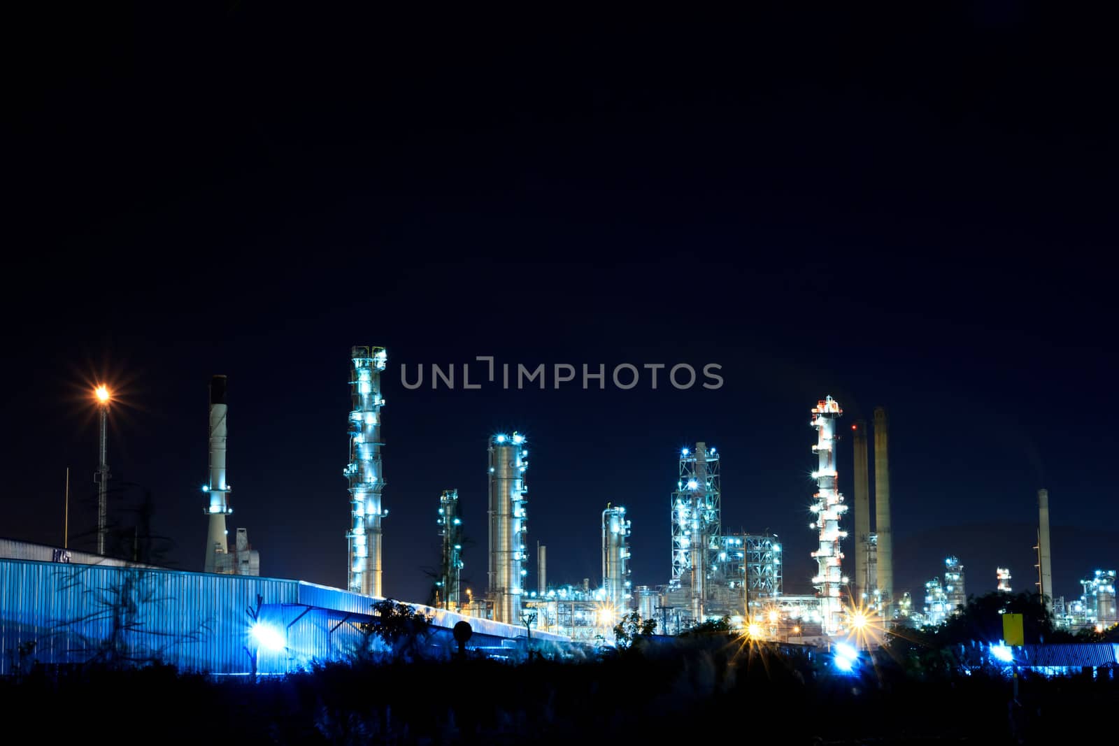 oil Refinery plant with Power generator at chalburi thailand by wasan_gredpree