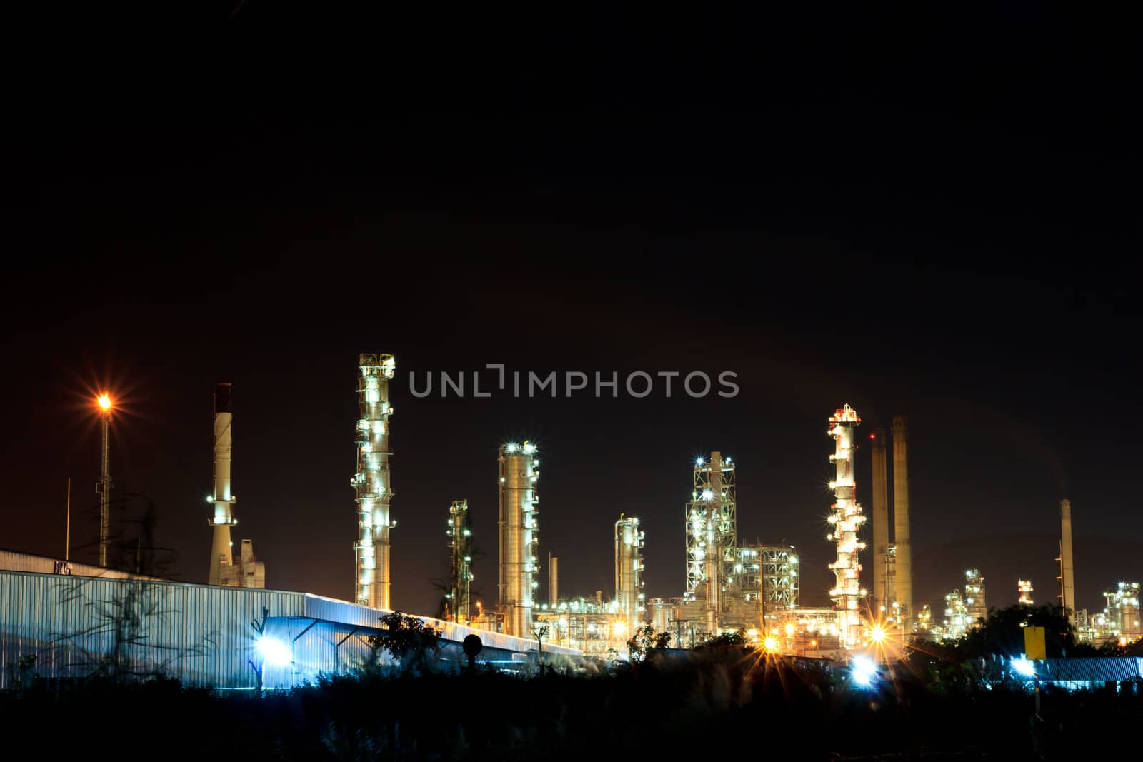 oil Refinery plant with Power generator at chalburi thailand