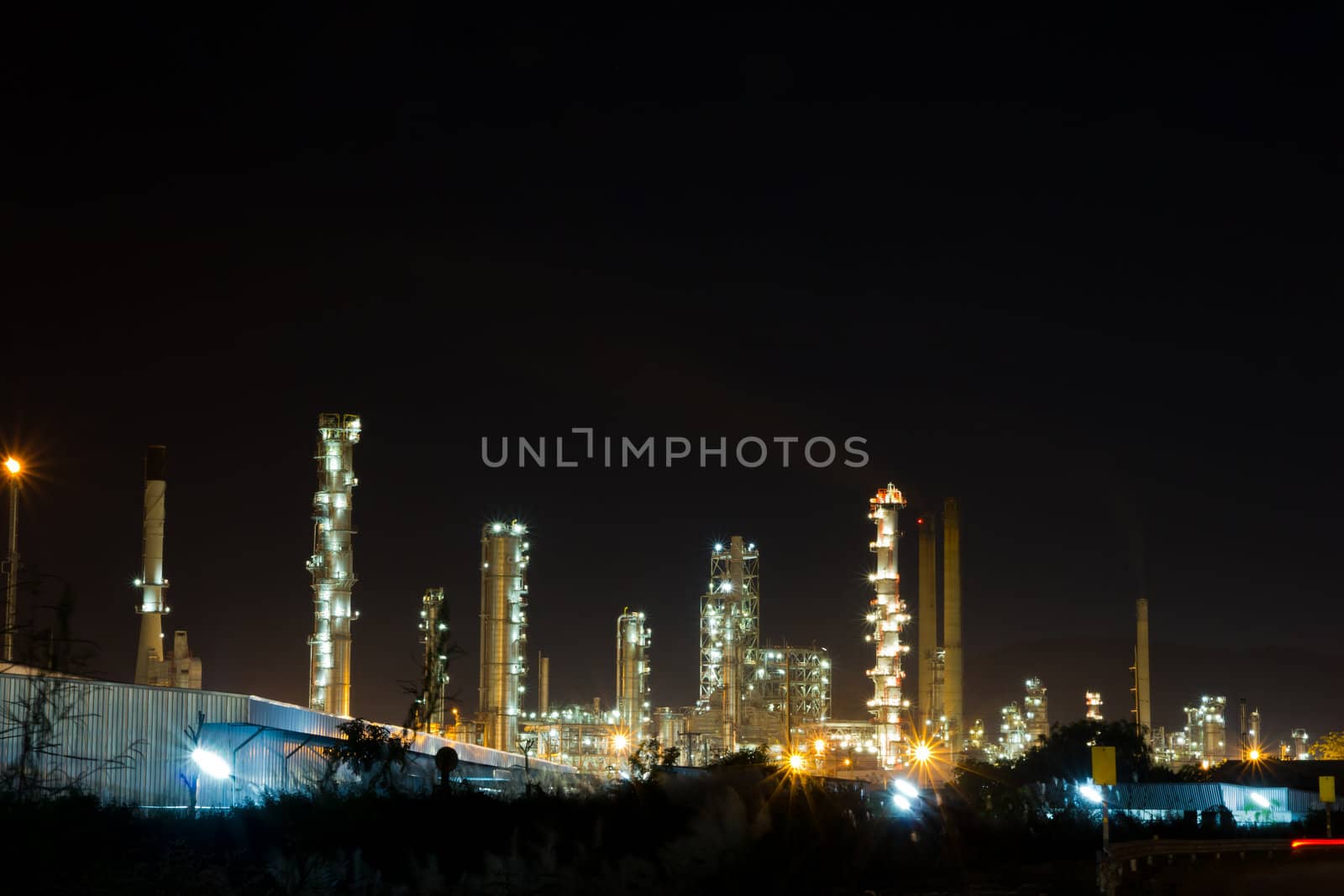 oil Refinery plant with Power generator at chalburi thailand by wasan_gredpree