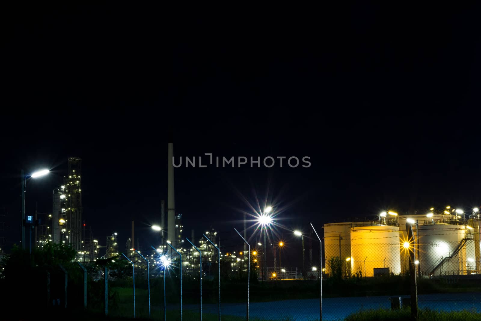 oil Refinery plant with Power generator at chalburi thailand