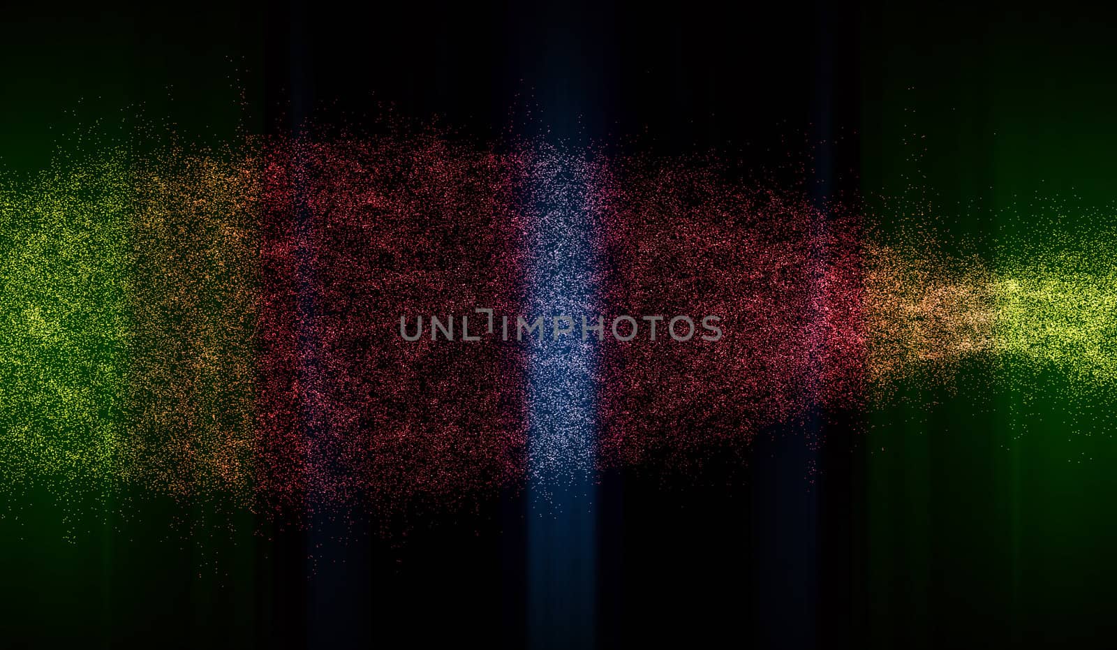 Abstract color space star with dark background 
