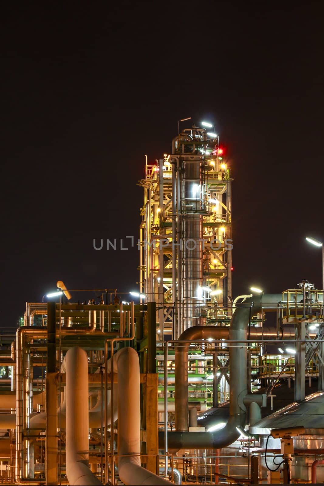  Night scene of Petro and chemica factory - Eastern of Thailand