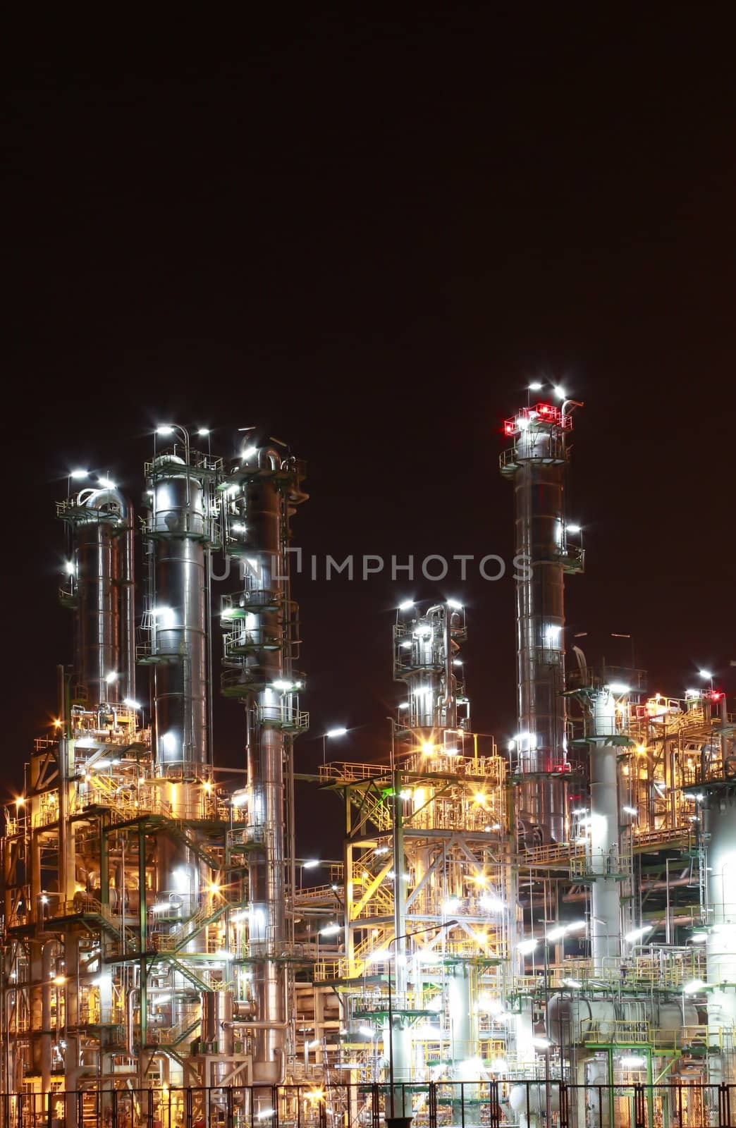  Night scene of Petro and chemica factory - Eastern of Thailand