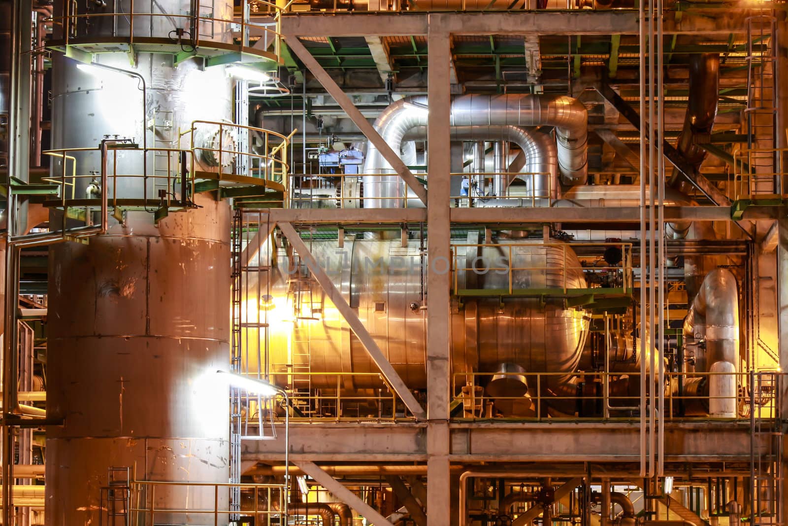  Night scene of Petro and chemica factory - Eastern of Thailand
